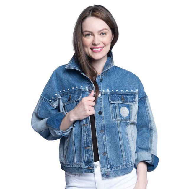 【送料無料】 カール バンクス レディース ジャケット・ブルゾン アウター Women's G-III Sports by Carl Banks Chicago Cubs Victory Oversized Button-Up Denim Jacket Cub