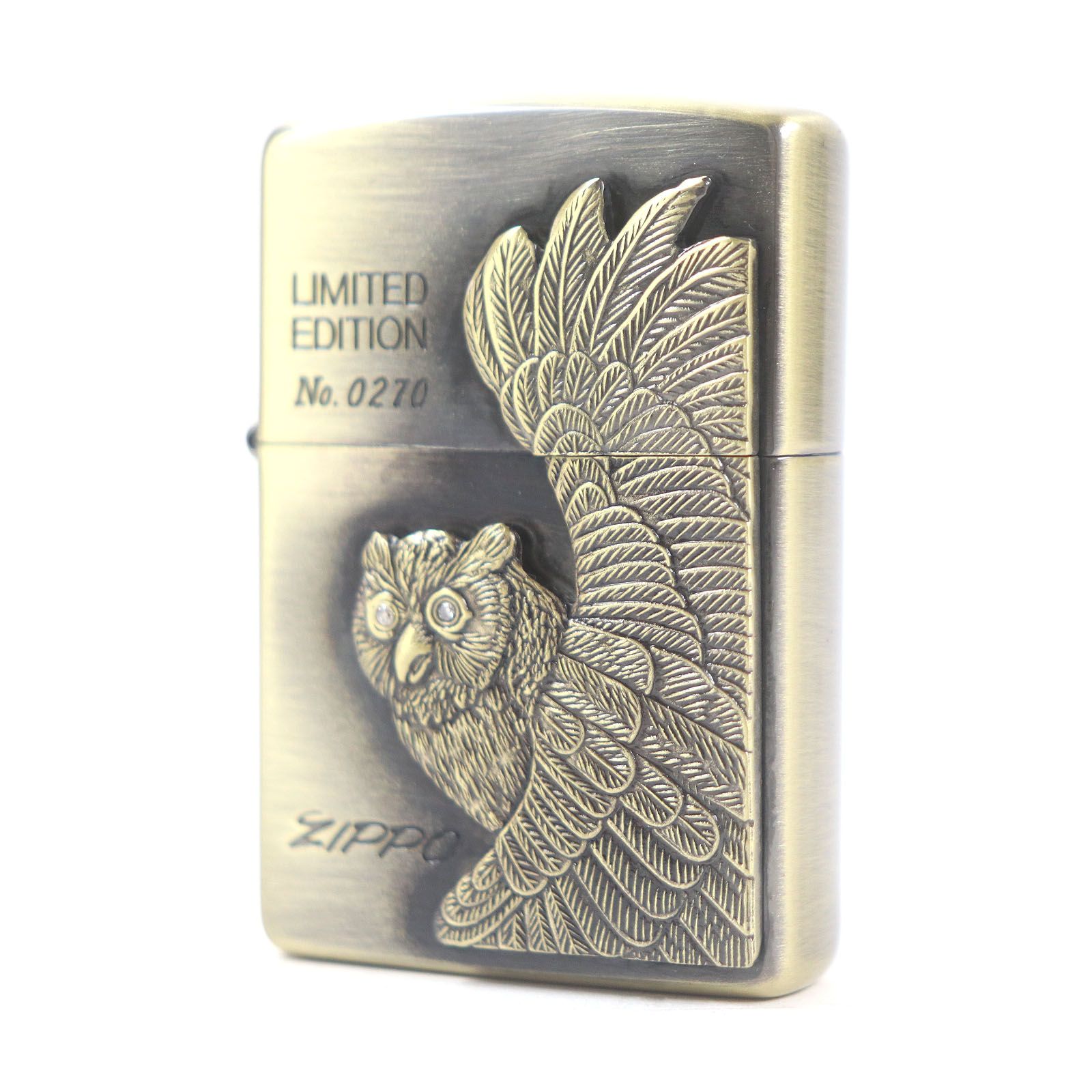 未使用品□ZIPPO ジッポ フクロウ 天然ダイヤモンド入り 2000個限定 
