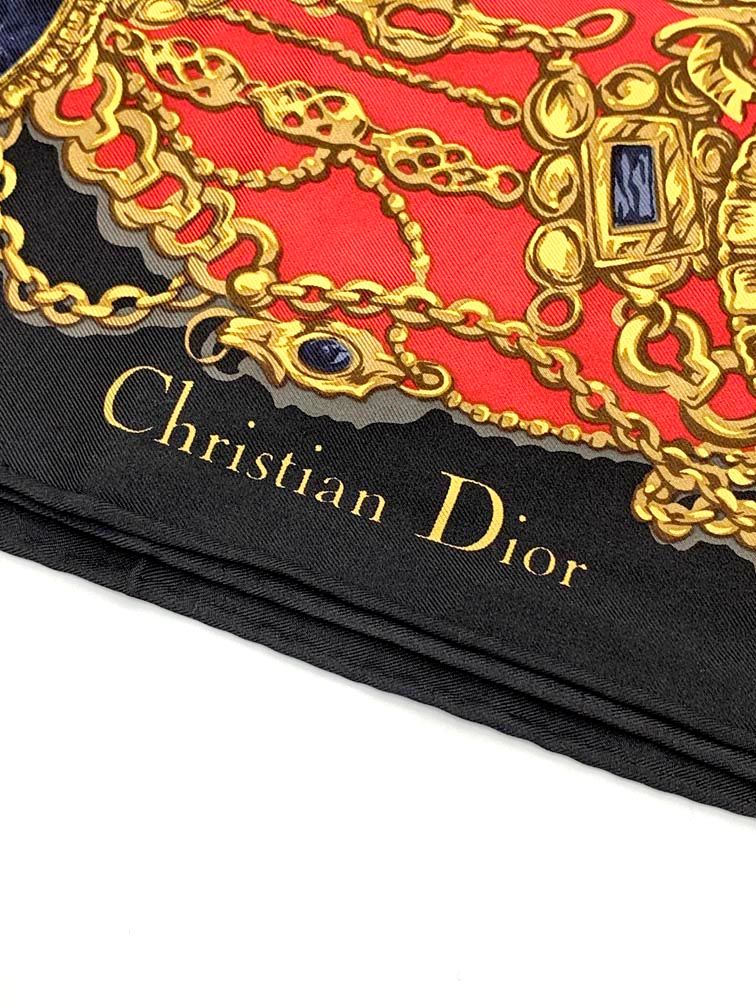 Christian Dior 鐘紡 スカーフ Christian Dior シルク スカーフ