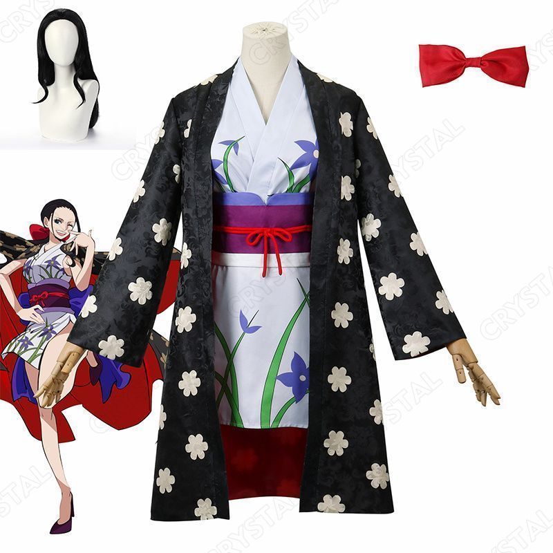 ワンピース ニコ?ロビン 和服 コスプレ衣装 ウイッグ付き Nico?Robin コスプレ ワノ国 ONE PIECE コスプレ道具 ステージ服 コスチューム イ