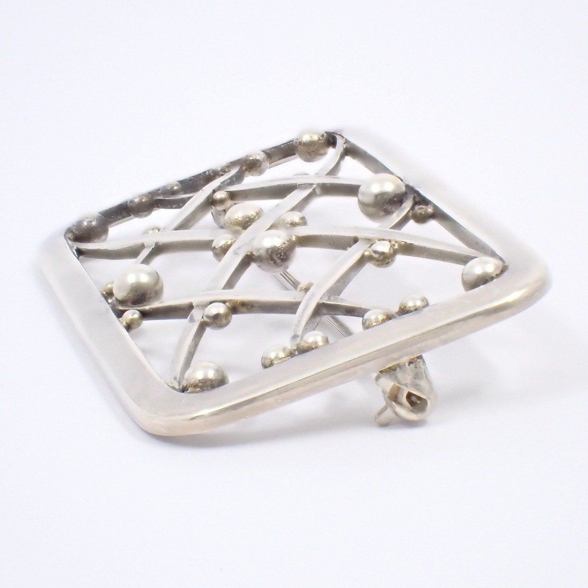   ジョージジェンセン シルバー925 321 ブローチ 美品 GEORG JENSEN 321 スプラッシュ シルバーブローチ 925