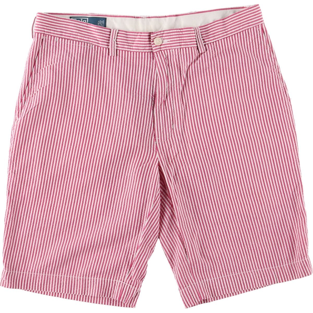 古着 ラルフローレン Ralph Lauren POLO by Ralph Lauren ストライプ柄 コットンショーツ ハーフパンツ メンズw36/eaa461917