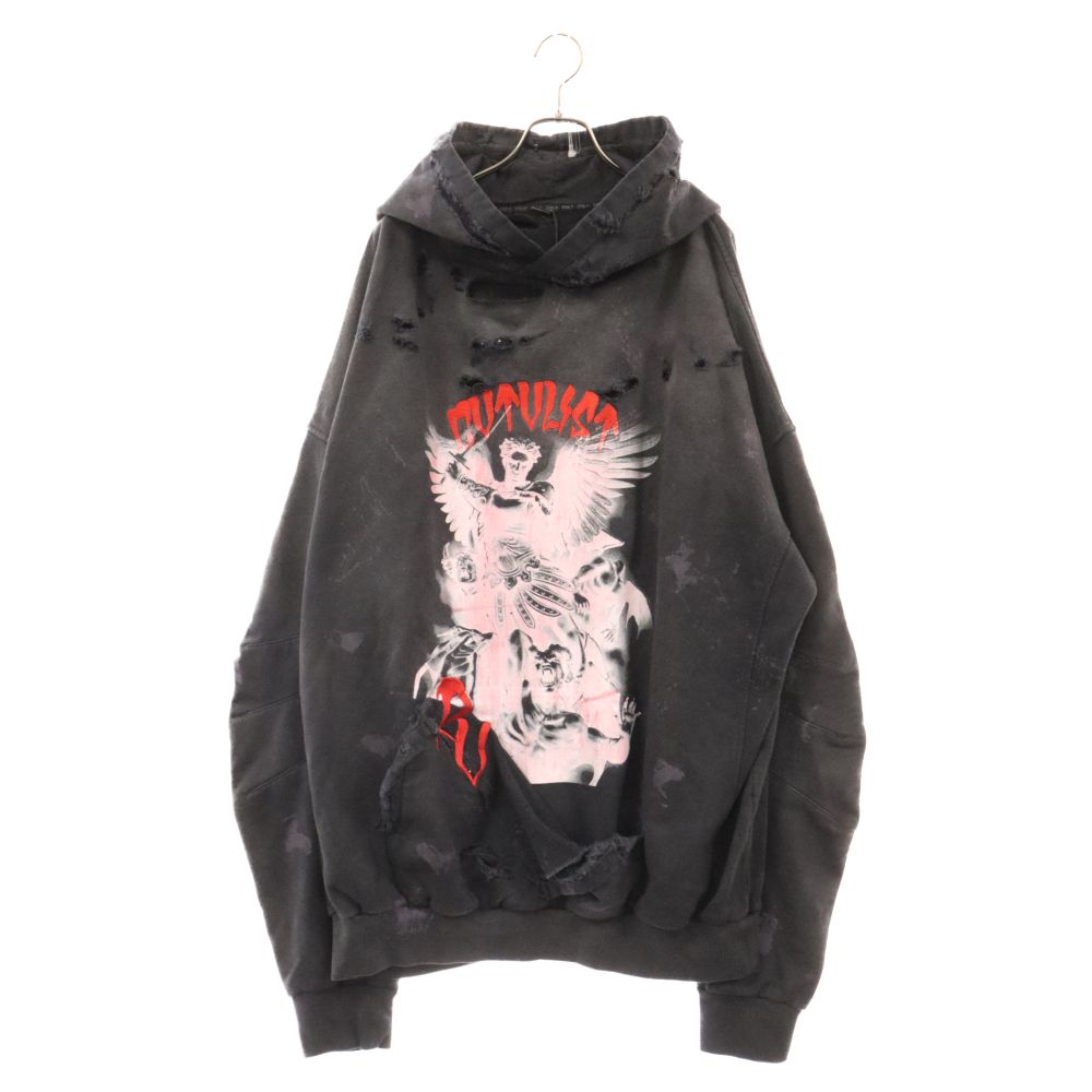 cvtvlist (カタリスト) 硫化染め カスタム クラッシュ ロゴ 刺繍 プル