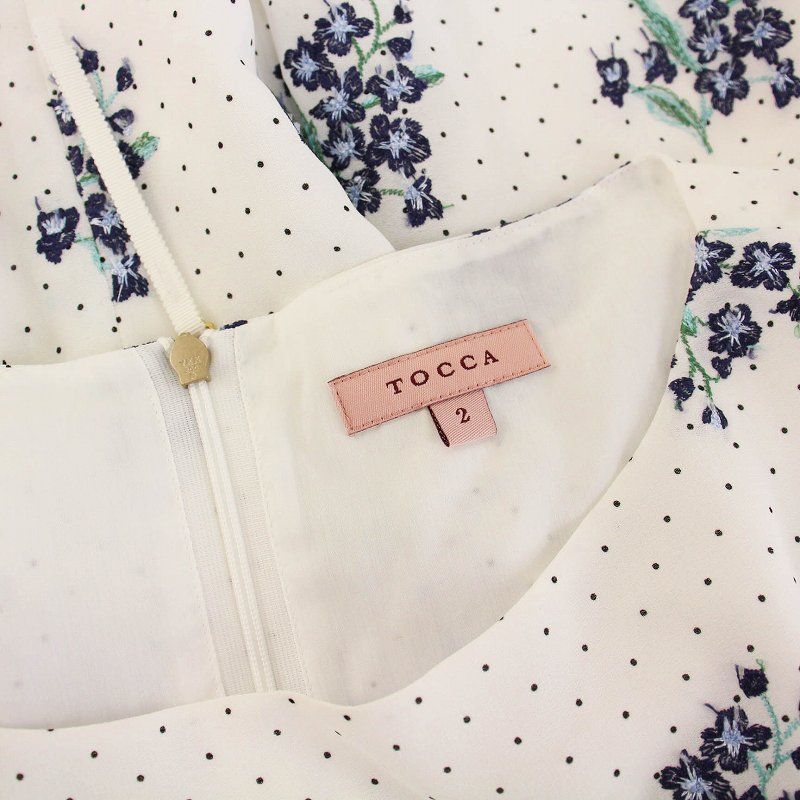 トッカ TOCCA 24SS DANCING RAIN ドレス ワンピース ノースリーブ ひざ