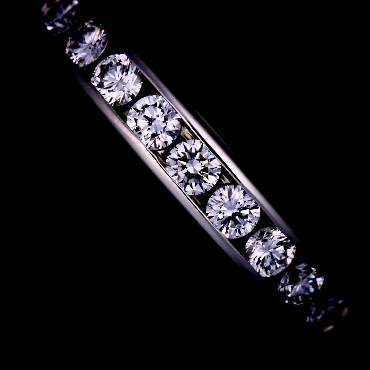■Tiffany&Co.■ダイヤモンド バイ ザ ヤード リング プラチナ ティファニー TIFFANY&Co. ハーフサークル チャネル