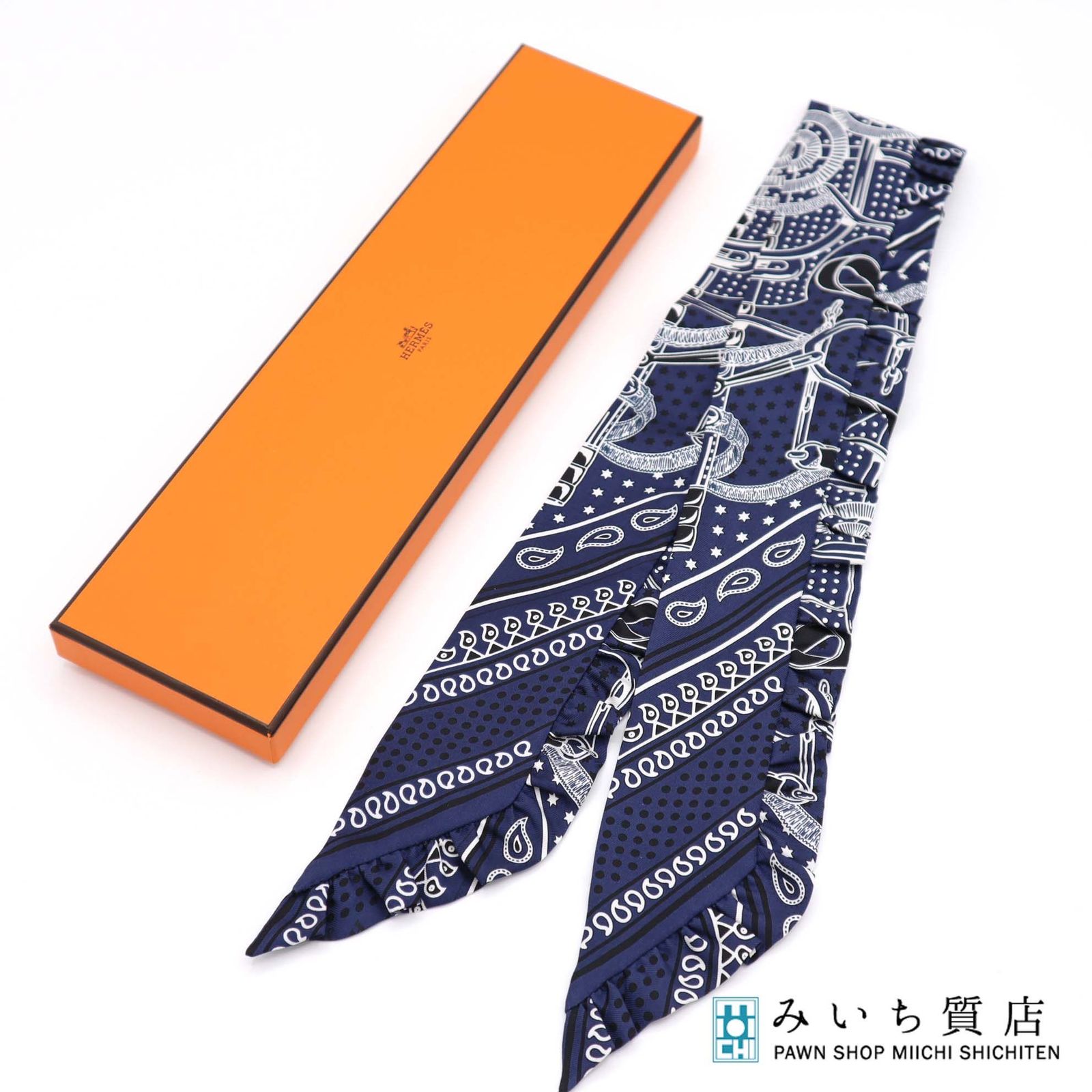 HERMES エルメス ツイリー エプロン・ドール マリン・フォンセ