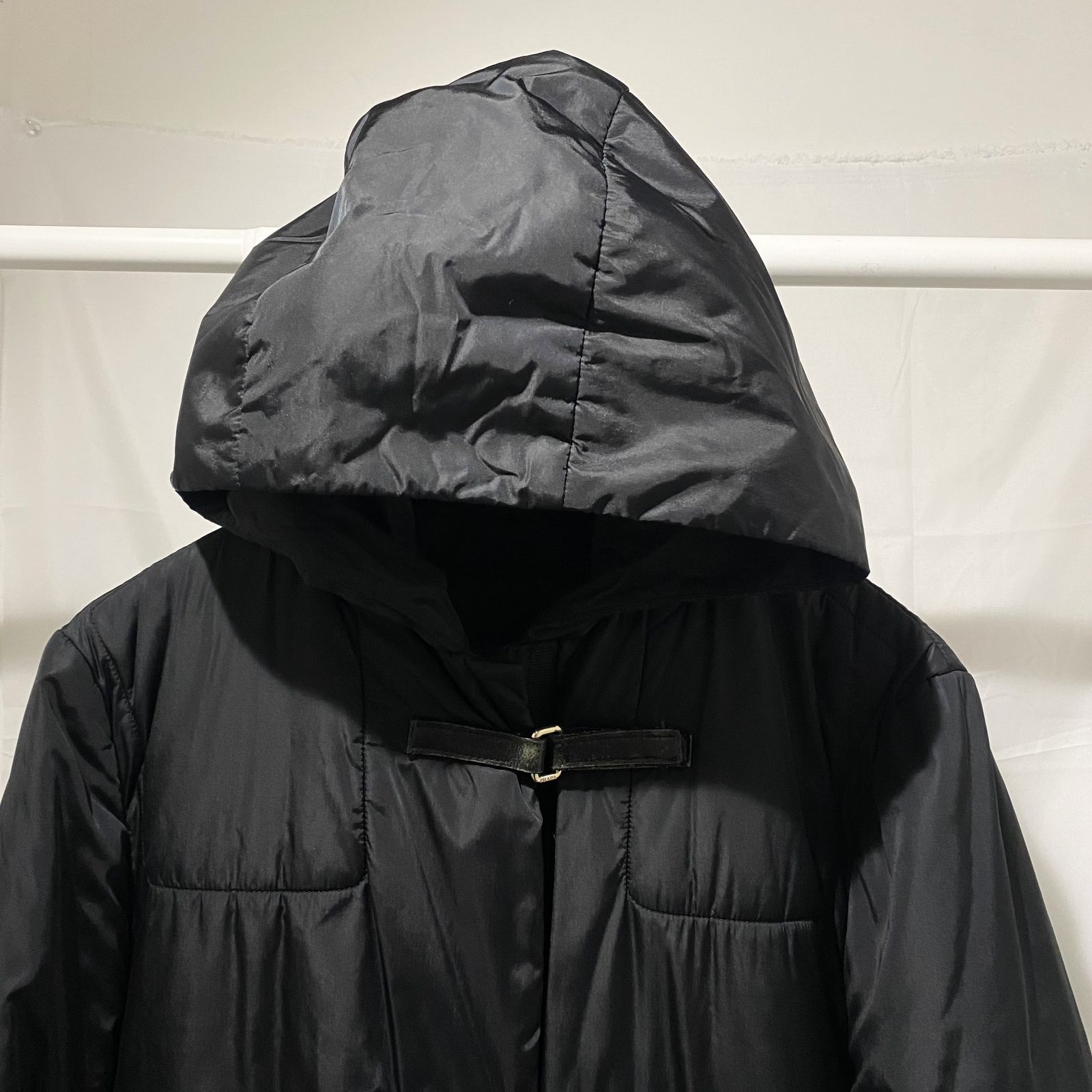 PRADA プラダ 99AW Leather Belt Hooded China Coat ダウン