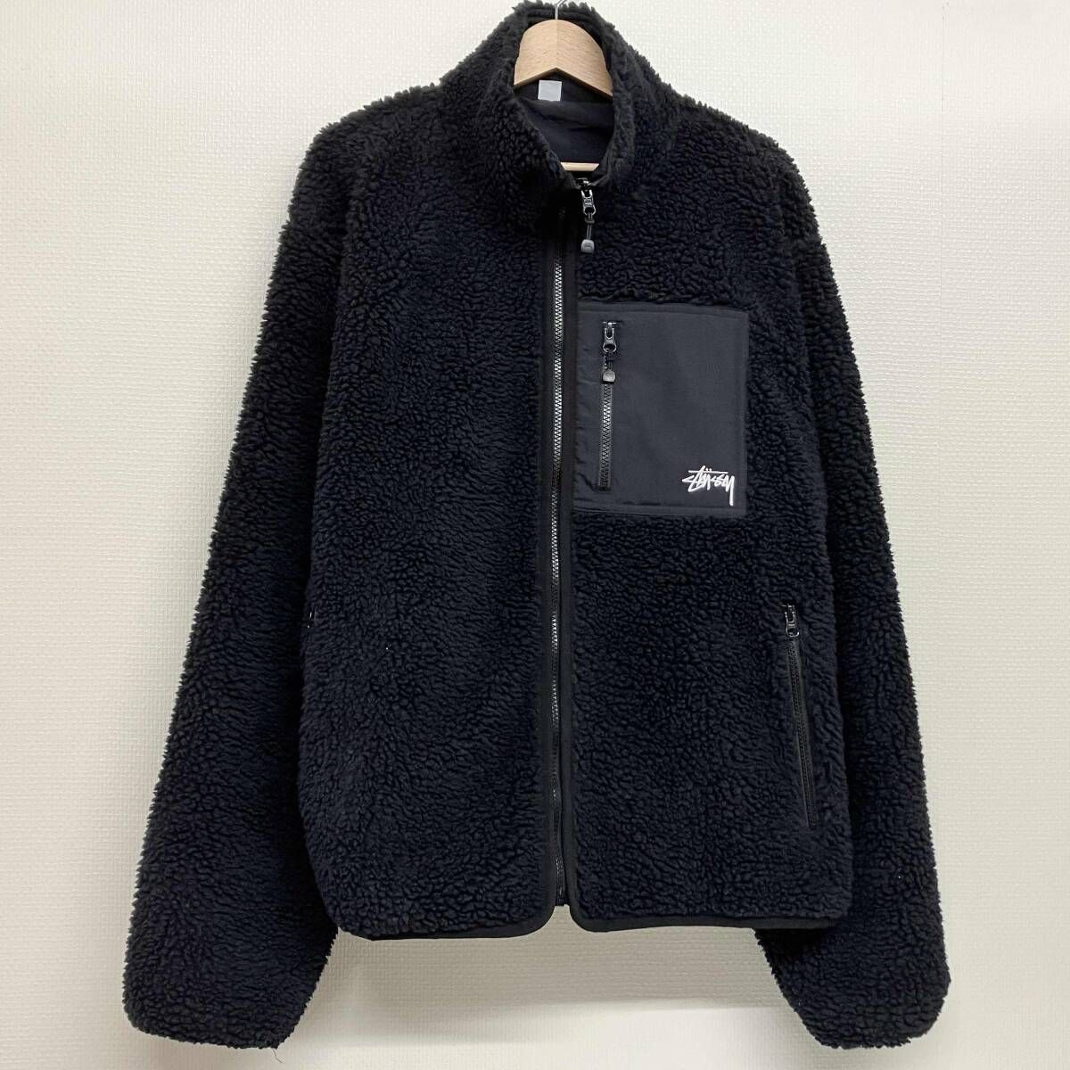 STUSSY SHERPA REVERSIBLE JACKET BLACK ステューシー シェルパ