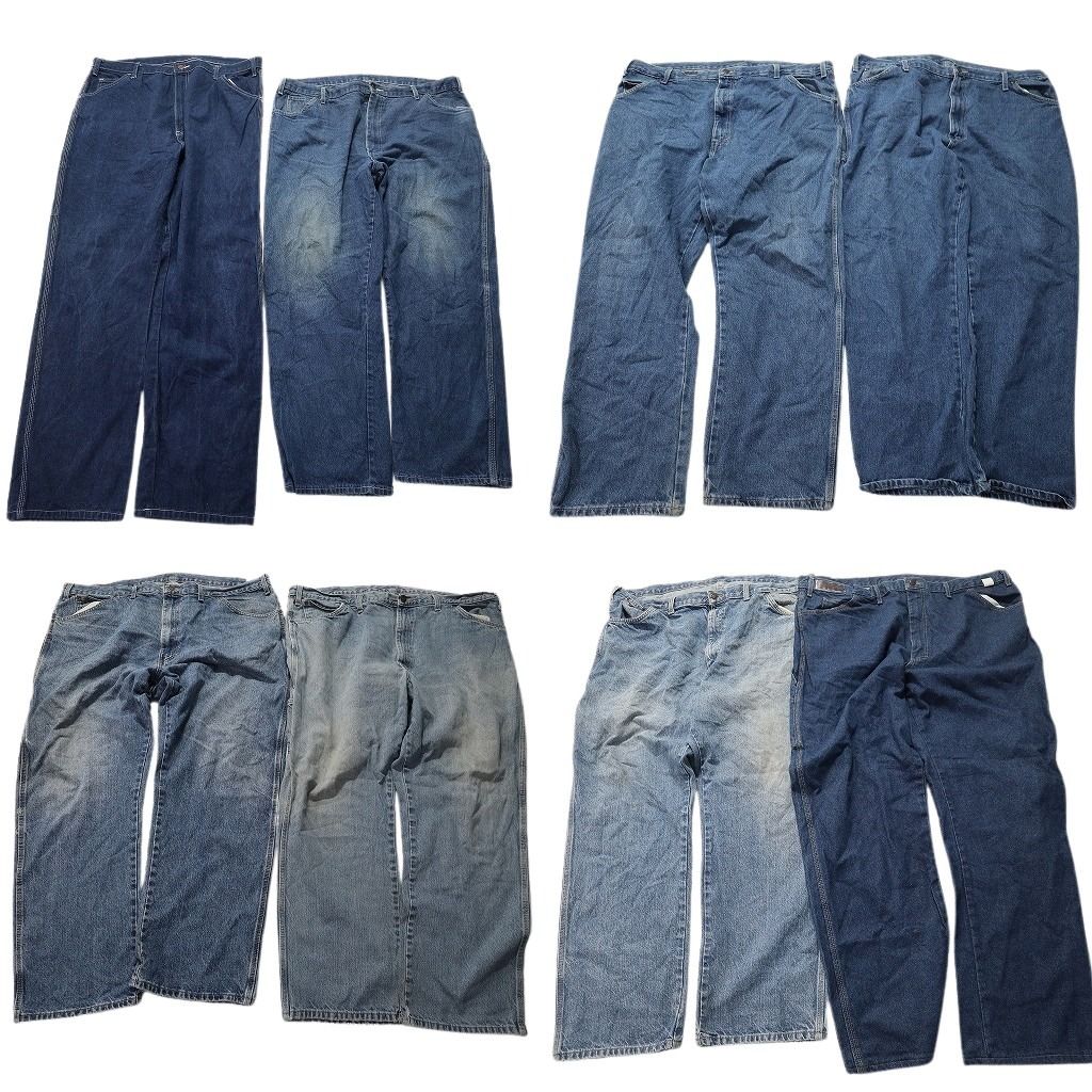 古着卸 ディッキーズ Dickies ペインターデニム パンツ 8枚セット メンズ 46 |44 |42 |40 ワーク アメカジ 古着 NA7061