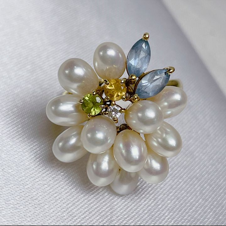 K18タサキ TASAKI パール リング D0.02ct - メルカリ