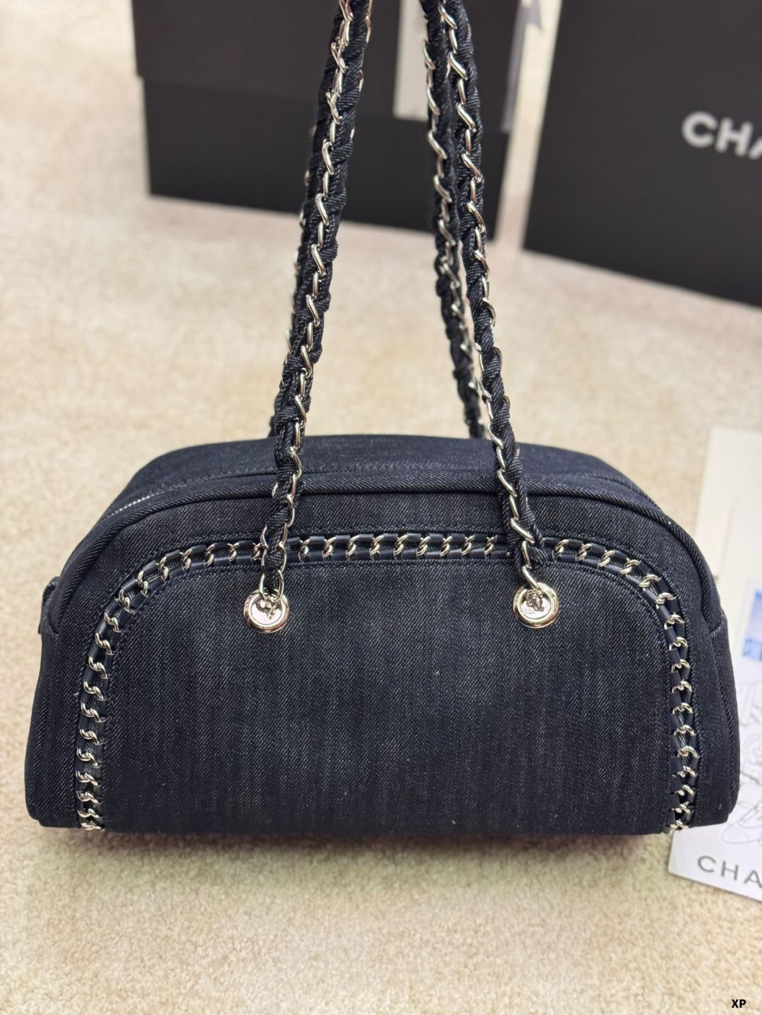 今日特価】Vintage CHANEL ボウリング シングルショルダーバッグ