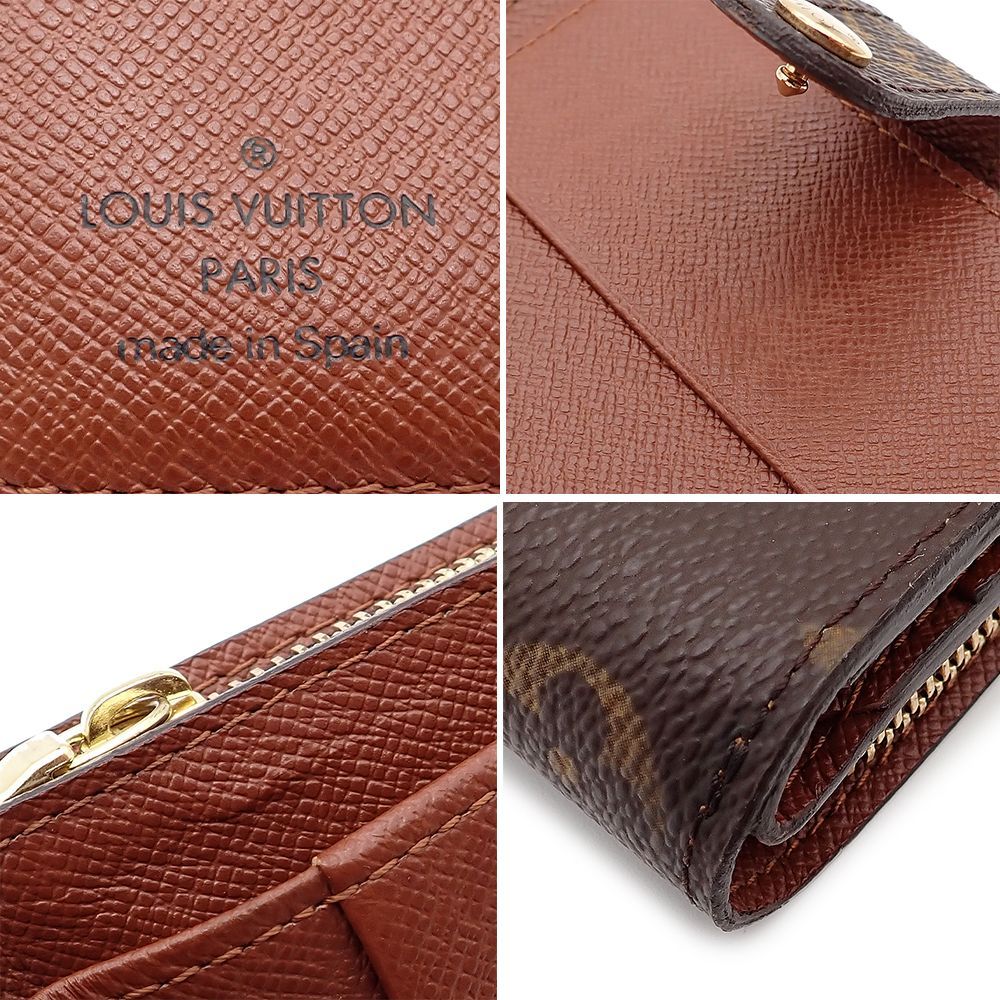 ルイ ヴィトン コンパクトジップ 折り財布 モノグラム ブラウン