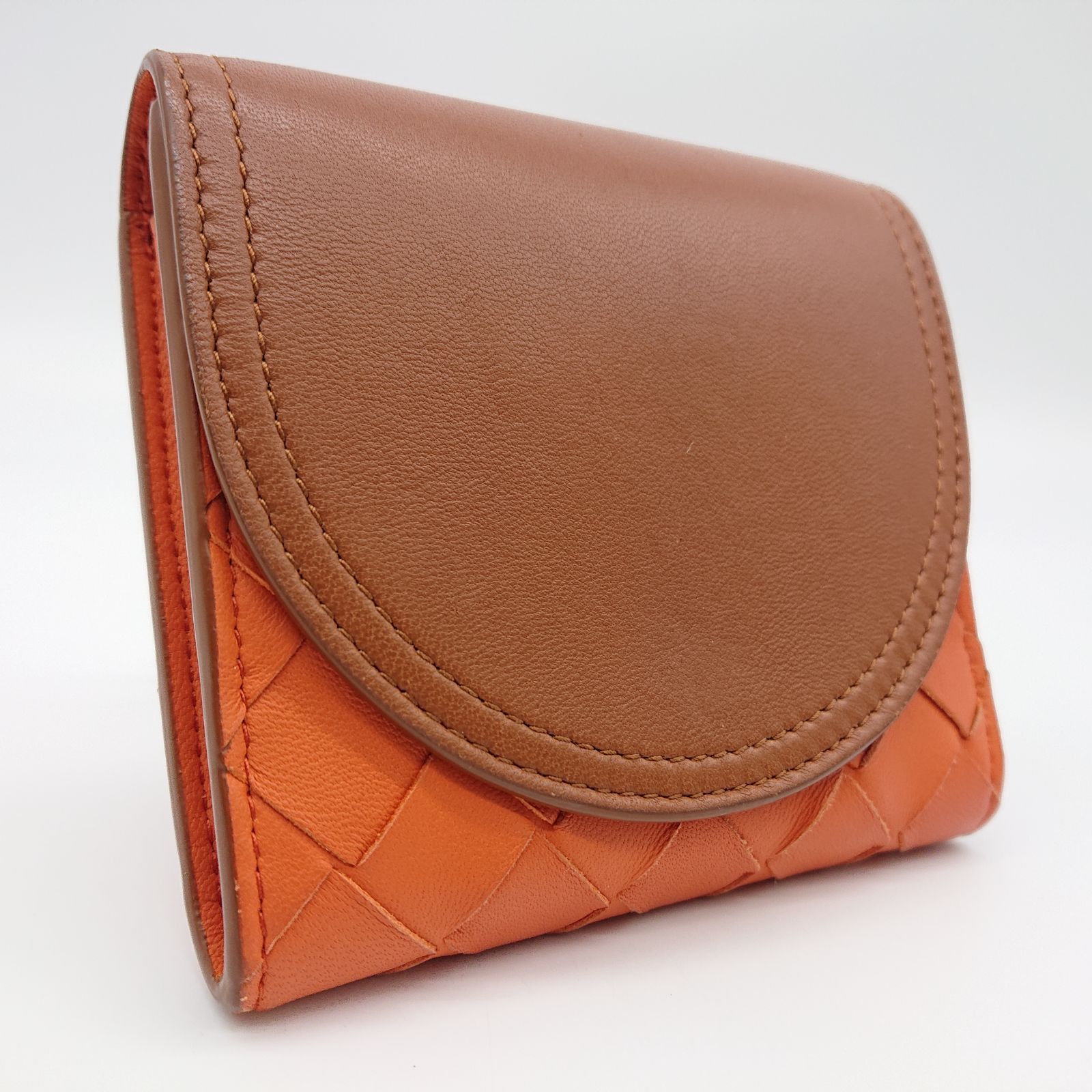 極美品】ボッテガヴェネタ 長財布 イントレチャート あかるめ  