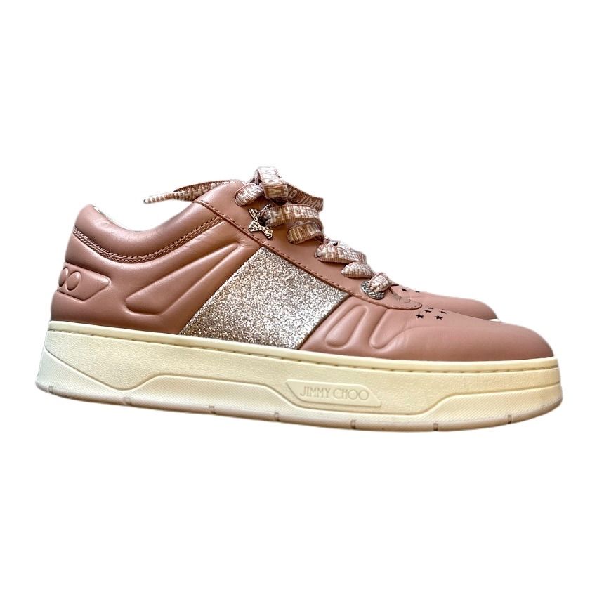 ジミーチュウ JIMMY CHOO ピンク ラメ スニーカー