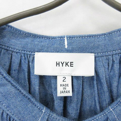 ハイク HYKE 22SS CHAMBRAY GATHERED DRESS ワンピース シャツ