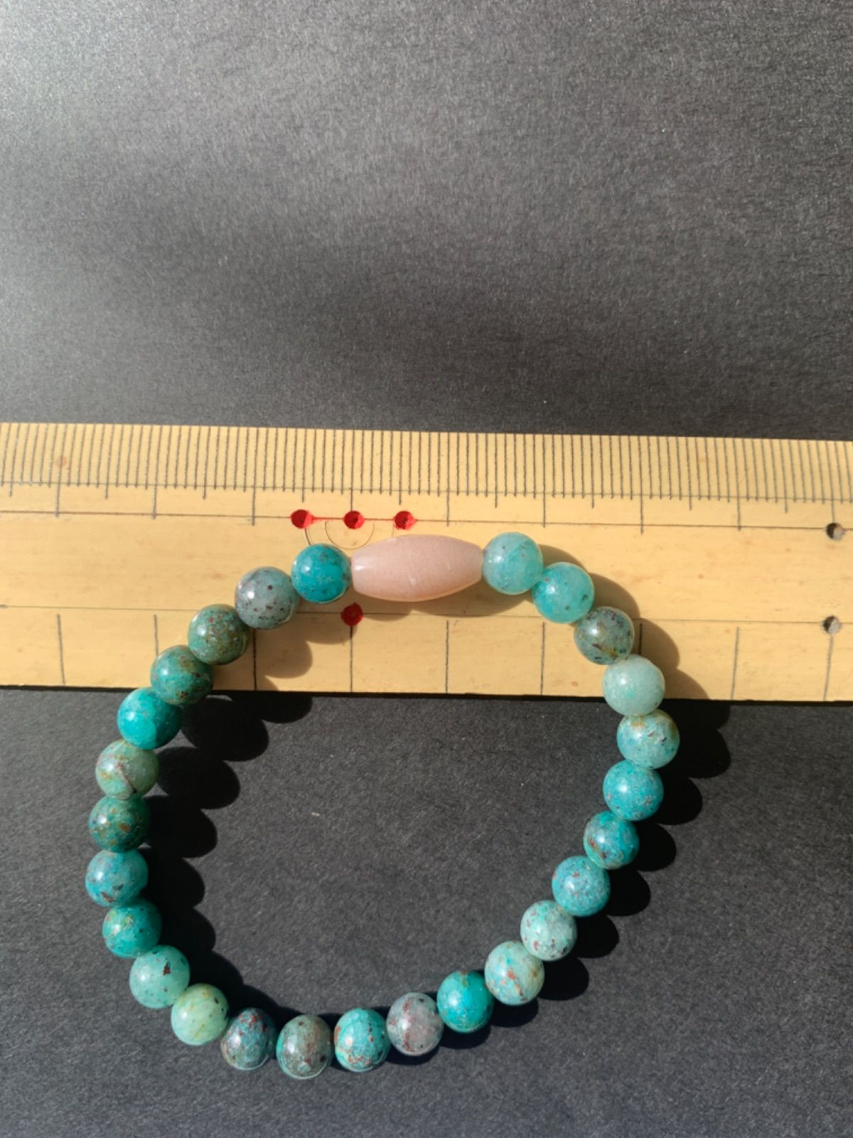 18.天然石ピンクムーンストーンとキュープライトブレスレット