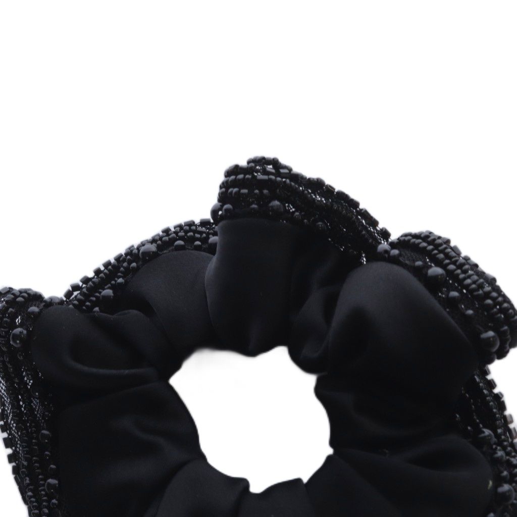 アレクサンドルドゥパリ Alexandre De Paris サテンビーズシュシュ 黒 DECORATOM_COM_BR