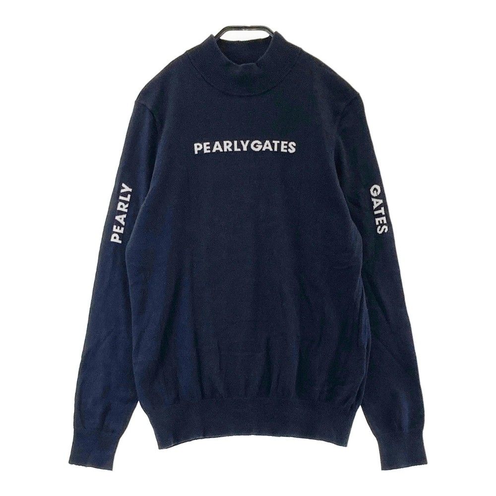 サイズ：1 PEARLY GATES パーリーゲイツ 2022年モデル ハイネック ニットセーター  ネイビー系 [240101264399] ゴルフウェア レディース ストスト