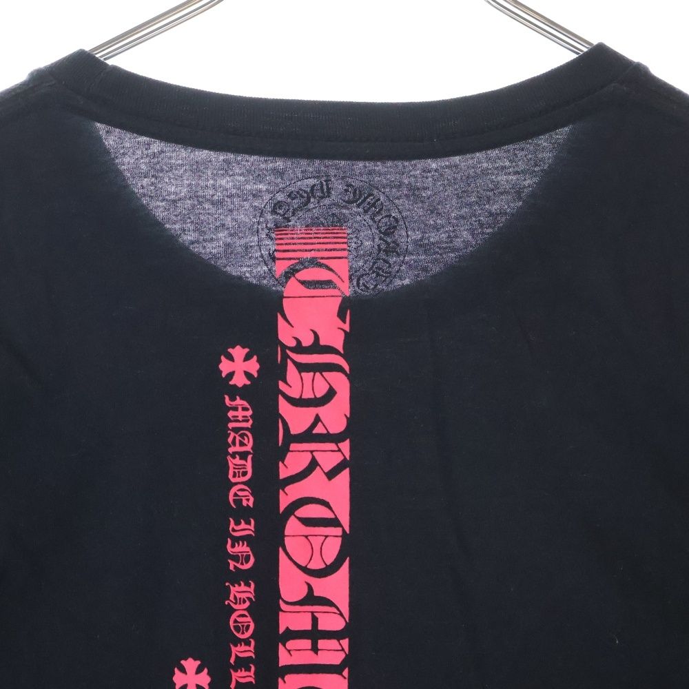 美品 クロムハーツ Chrome Hearts Pink Logo Tee CHROME HEARTS (クロムハーツ) Neon Pink Stripe Logo Tee