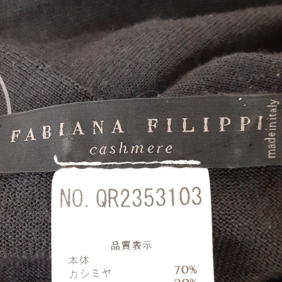 【最短翌日配送】 FABIANA FILIPPI ファビアーナフィリッピ 長袖セーター レディース - ダークグレー Vネック カシミヤ シルク 昇るような