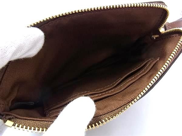 【新品未使用】COACH コーチ シグネチャー PVC ミニポーチ マルチケース □新品同様□ COACH コーチ シグネチャー PVC×レザー ミニ