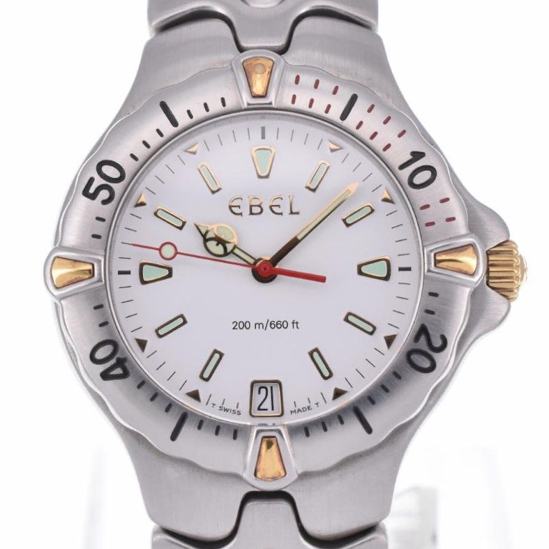 エベル EBEL E6187531 スポーツウェーブ ダイバー デイト
