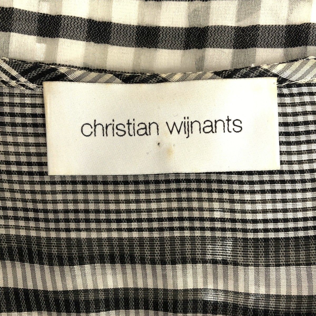 christian wijnants クリスチャンワイナンツ クレイジーチェックシルク 