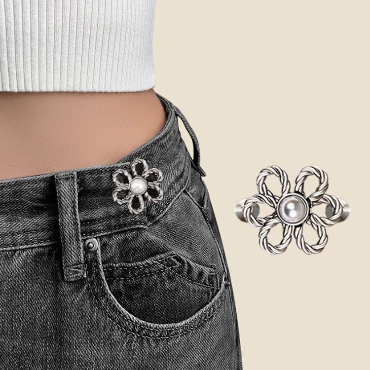 5組セット バックル ウェスト 調節 アジャスター 調整 金具 ウエストアジャスター ウェスト調整アジャスター クリップ ウエスト調整ボタン ズボン ジーンズ 縮める ピン 花 リボン くま ウエスト kkk08325