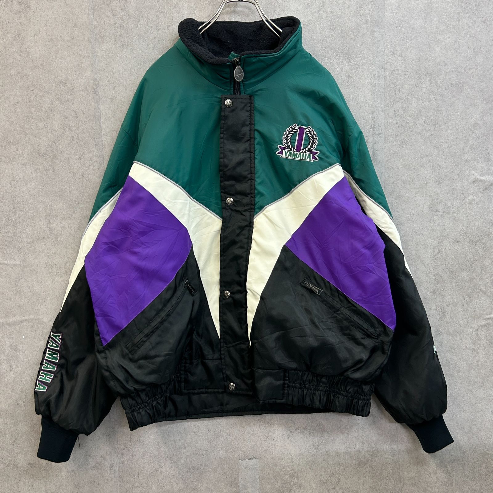 Yamaha ナイロンジャケット レーシングジャケット 古着 古着屋 GREEN