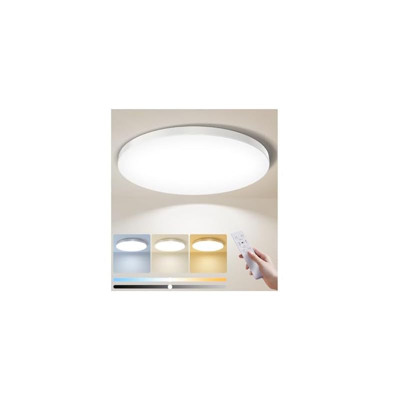 Coizabera LEDシーリングライト 10畳 45W 4900lm 調光調色 常夜灯モード メモリー タイマー 照明器具 照明天井 ledライト 電気 蛍光灯 リモコン・スマホ操作 薄型 シーリングライト 12畳 寝室/リビン