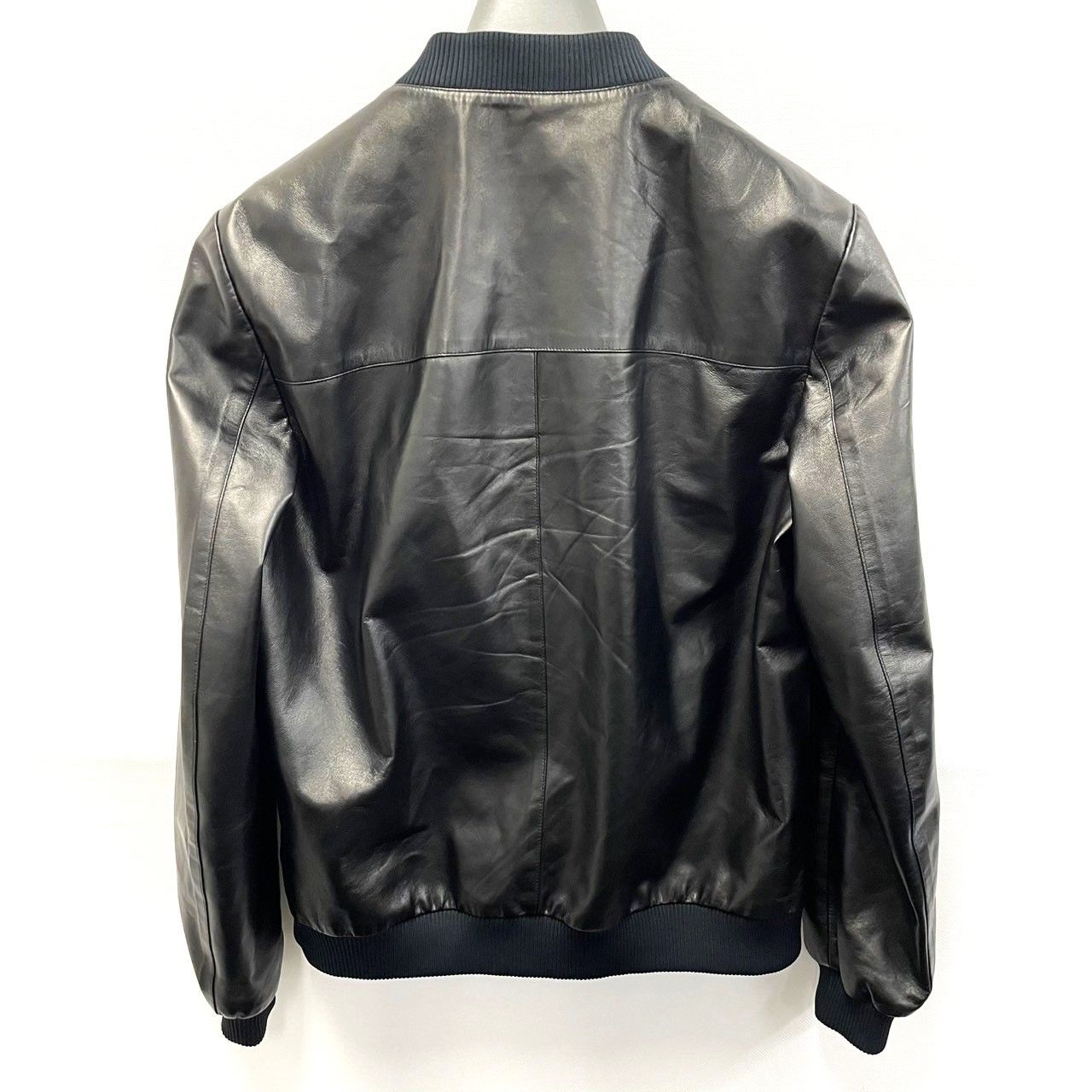 PRADA 2008 キルティングレザージャケット ブルー ブルー ナッパレザージャケット | PRADA