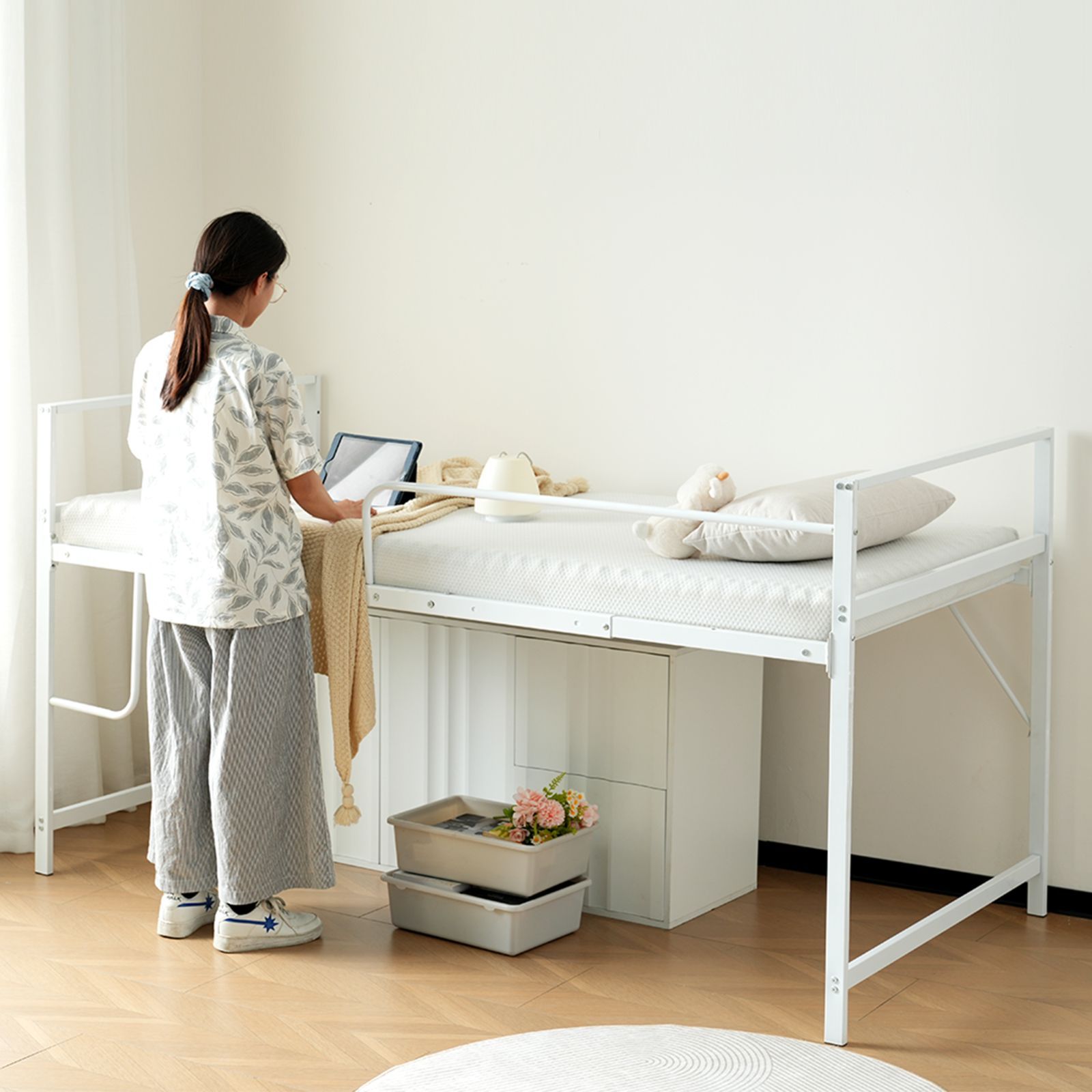 ロフトベッド｜シングル｜高さ110cm｜収納付き｜耐震設計｜N511P191254W