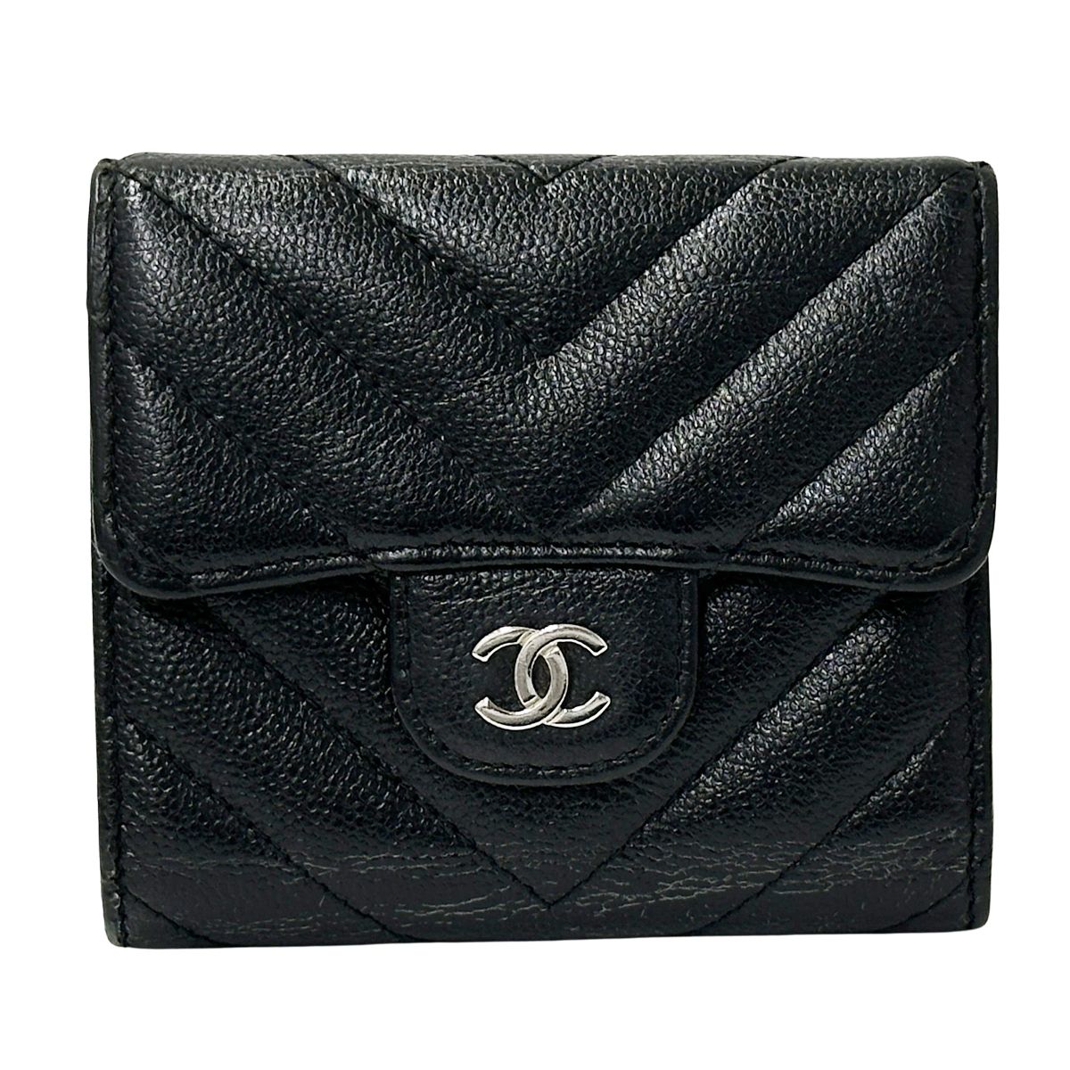 シャネル CHANEL 財布 レディース ブランド 三つ折り財布 V