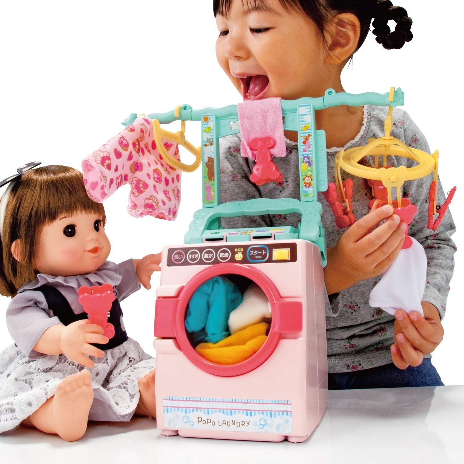 【新着商品】ぽぽちゃんのランドリールーム リアルな洗たくきu0026変身ランドリーラック