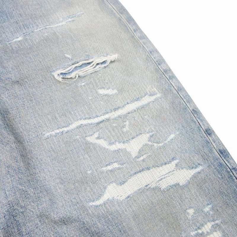 美品 23AW マインデニム MINEDENIM NE Wide 5pocket USS ダメージ加工 
