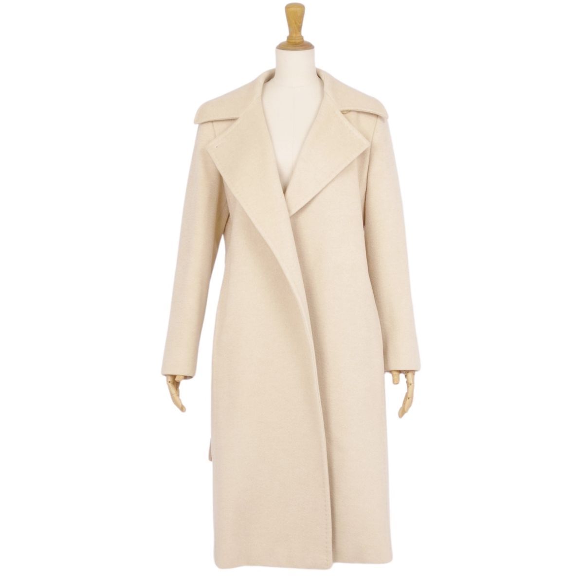 美品 マックスマーラ Max Mara 白タグ マニュエラ ラップコート チェス 
