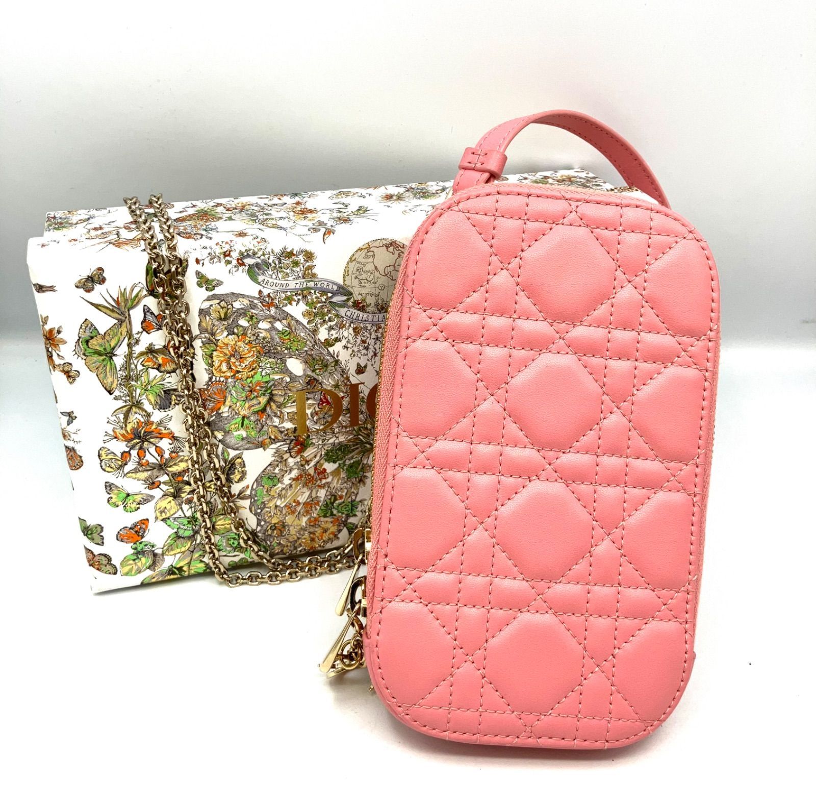 鑑定済み】正規品 ディオール DIOR LADY DIOR カナージュ フォン 