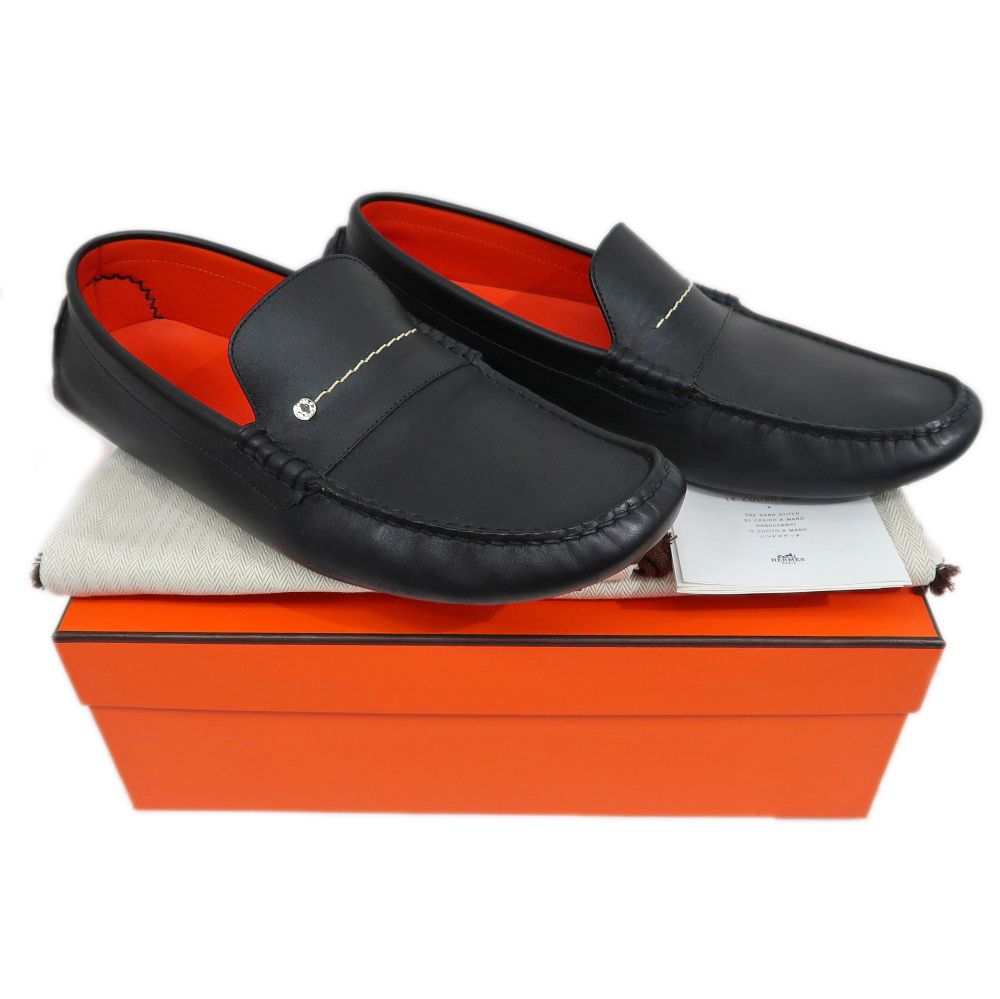 40.525.5cm ファッション エルメス モカシンシューズ メンズ 靴