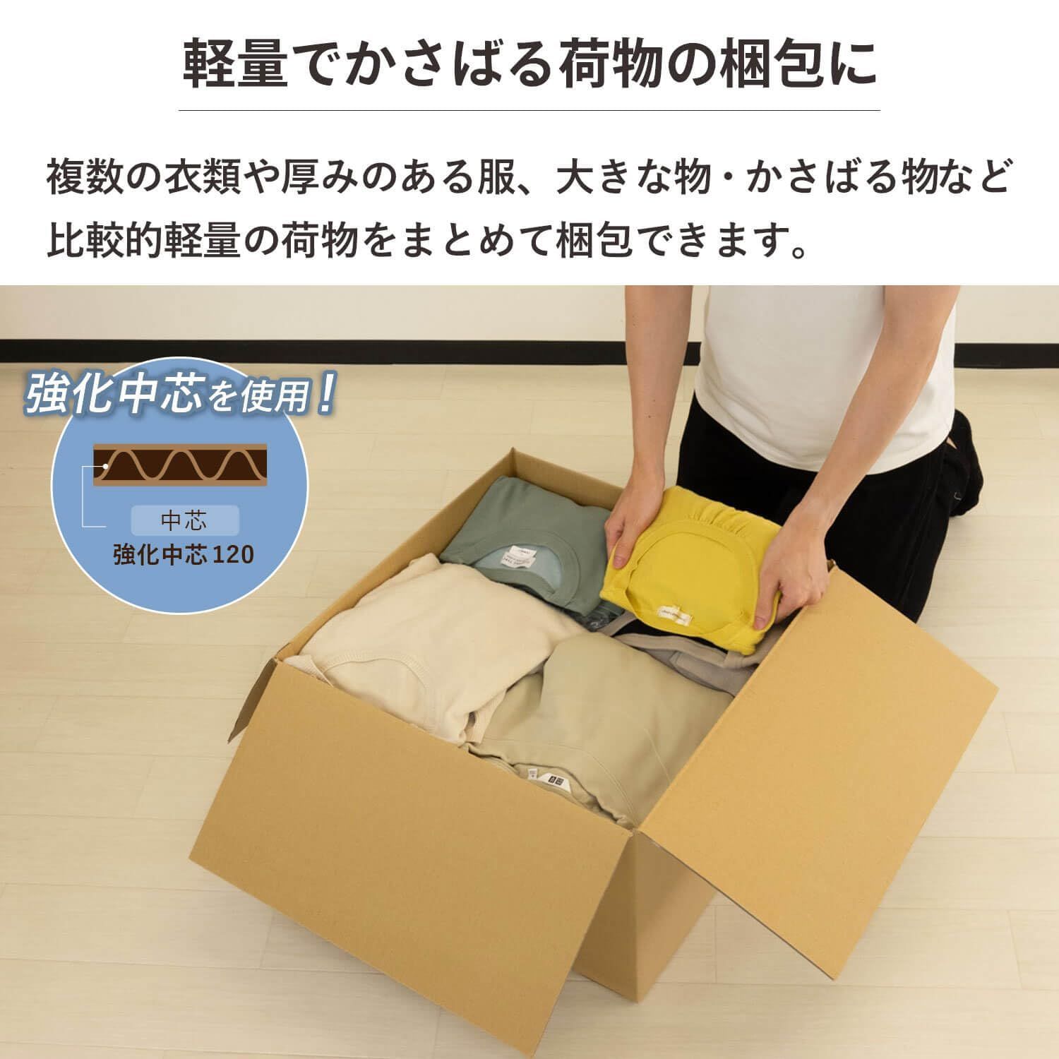 数量限定】FD32-0003-a 二つ折り 引っ越し 箱 ダンボール 3枚セット 