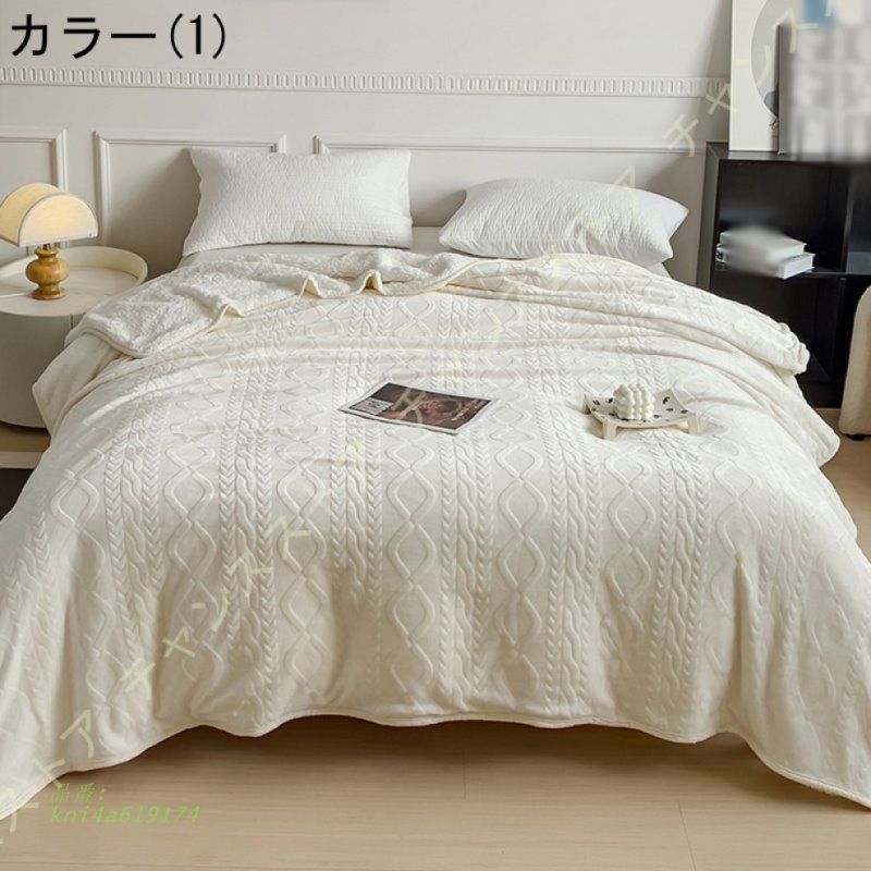 毛布 2枚合わせ あったか ベッド ブランケット シングル 厚手 お昼寝毛布 秋冬用 掛け毛布 掛け布団 シープ調 ソファー ボア ふわふわ ファイバー 大判 kni4a619174