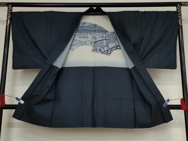 平和屋着物○男性 紬 アンサンブル 吉祥文 正絹 逸品 CAAS0269th