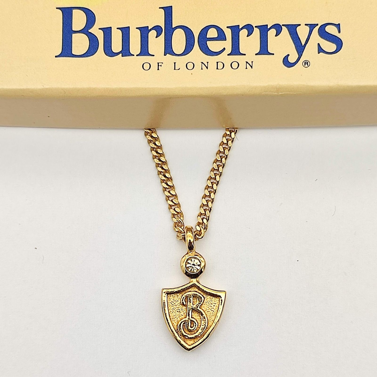 美品】Burberry バーバリー Bロゴストーンネックレス ゴールド - メルカリ