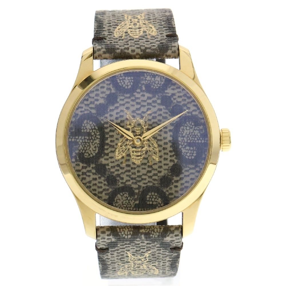 GUCCI グッチ G-TIMELESS Bee Watch YA1264068 Gタイムレス ビー 腕時計 クォーツ時計 ブラウン