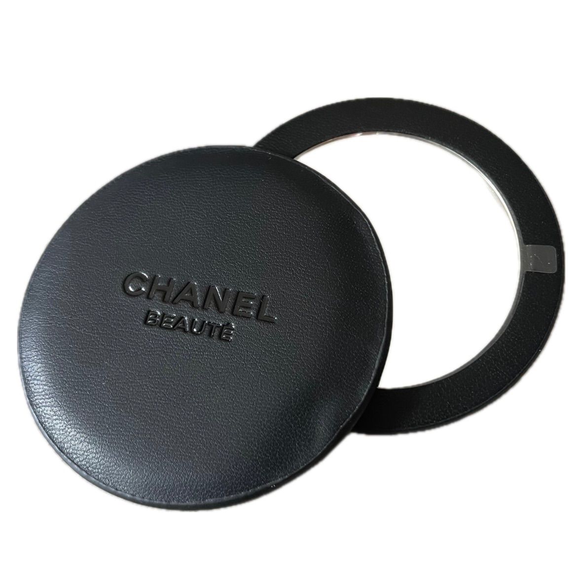 CHANEL／【ブラック】回転式スライドコンパクトミラー ノベルティ