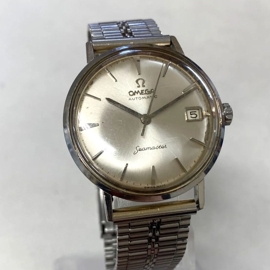 【稼動品】OMEGA Seamaster 自動巻き時計 シルバー文字盤 稼動品】OMEGA Seamaster 自動巻き時計 シルバー文字盤