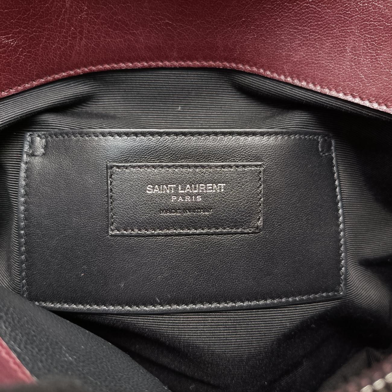 イヴサンローランYves Saint Laurentカレッジワインレッドレザー392738ARS392738.0515 DECORATOM_COM_BR