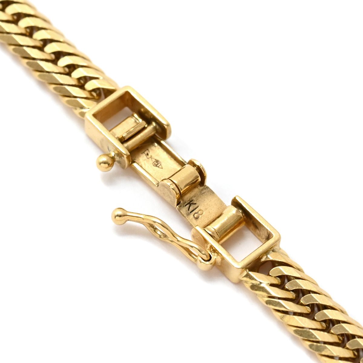 K18YG イエローゴールド キヘイ ネックレス 喜平 ダブル 6面