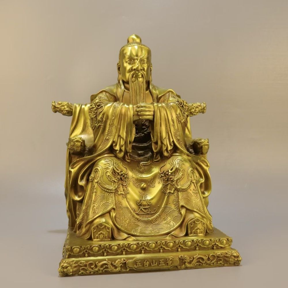 美品】銅製 龍五爺神像 パワースポット祈願オブジェ 高さ約〇cm 開運