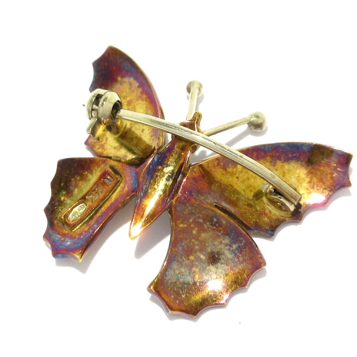 Unbranded ノーブランド ブローチ K18YG×イエロー×ブルー 総重量 6.1g