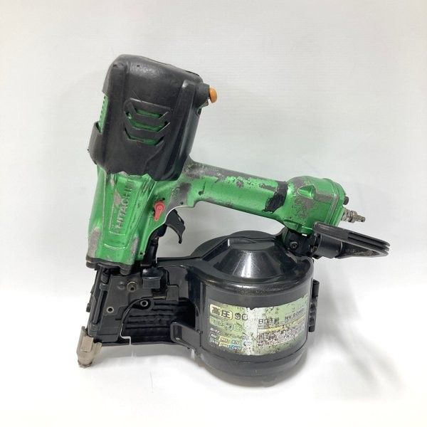 日立工機 HITACHI 90mm 高圧ロール釘打機 NV90HR メタリックグリーン パワー切替機構なし コイルネイラ ≡DT6733